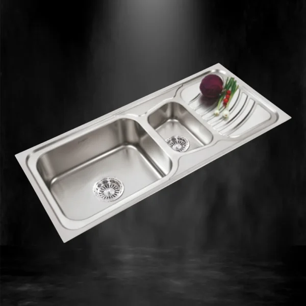 309 DOUBLE BOWL SINK WITH DRAIN BOARD