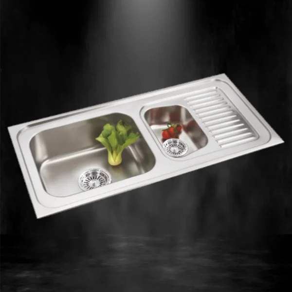 311 DOUBLE BOWL SINK WITH DRAIN BOARD