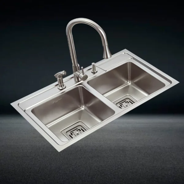 SS802PS Double Bowl Sink
