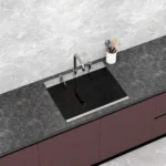 MS1501SS SINGLE BOWL SINK WITH GLASS LID