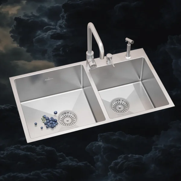 TS606DS Double Bowl Kitchen Sink (865 x 510mm / 34 x 20)