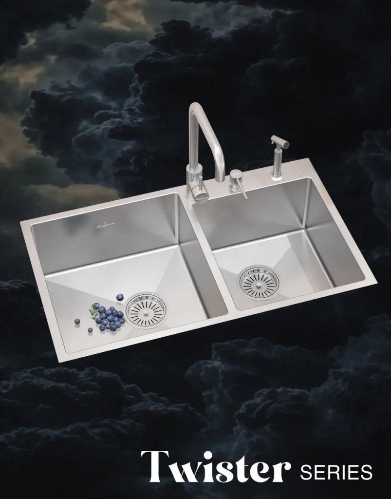 TS606DS Double Bowl Kitchen Sink (865 x 510mm / 34 x 20)