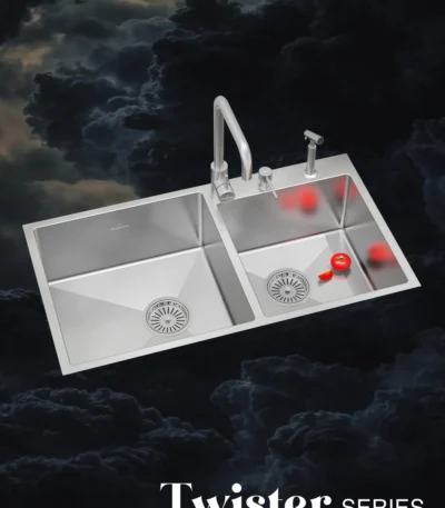 TS607DS Double Bowl Kitchen Sink (915x510mm / 36x20)