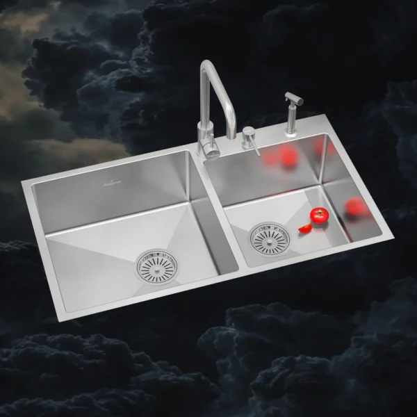 TS607DS Double Bowl Kitchen Sink (915x510mm / 36x20)