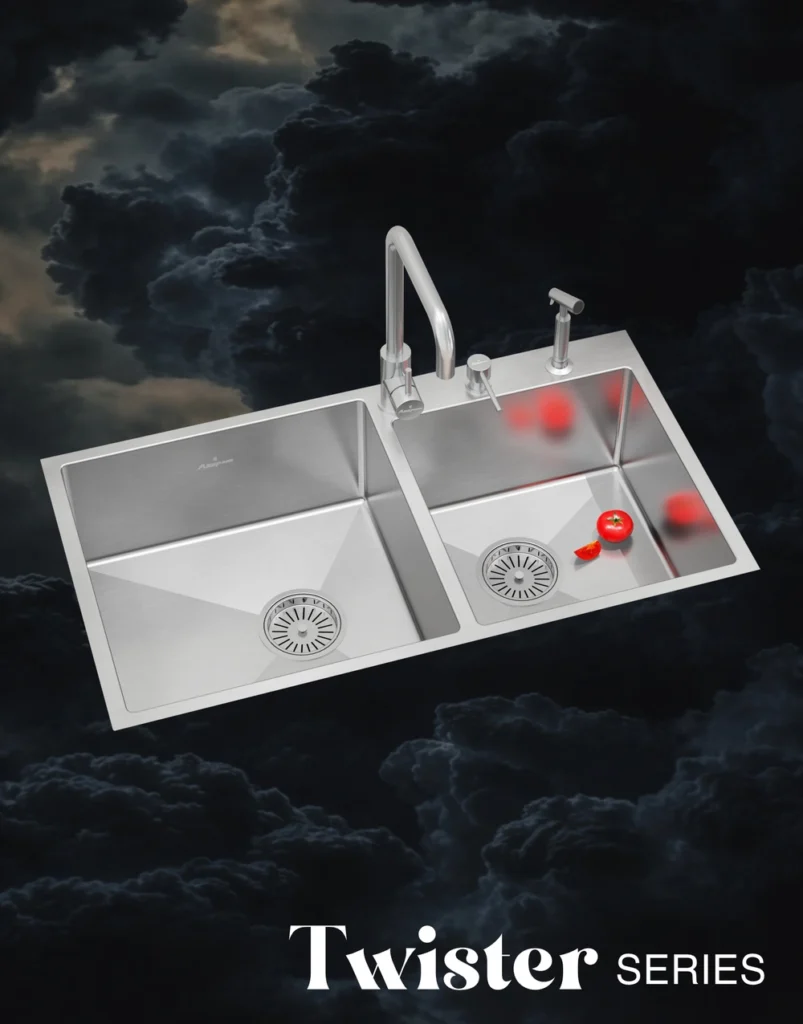 TS607DS Double Bowl Kitchen Sink (915x510mm / 36x20)