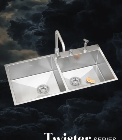 TS608DS Double Bowl Kitchen Sink (990 x 510mm / 39 x 20)