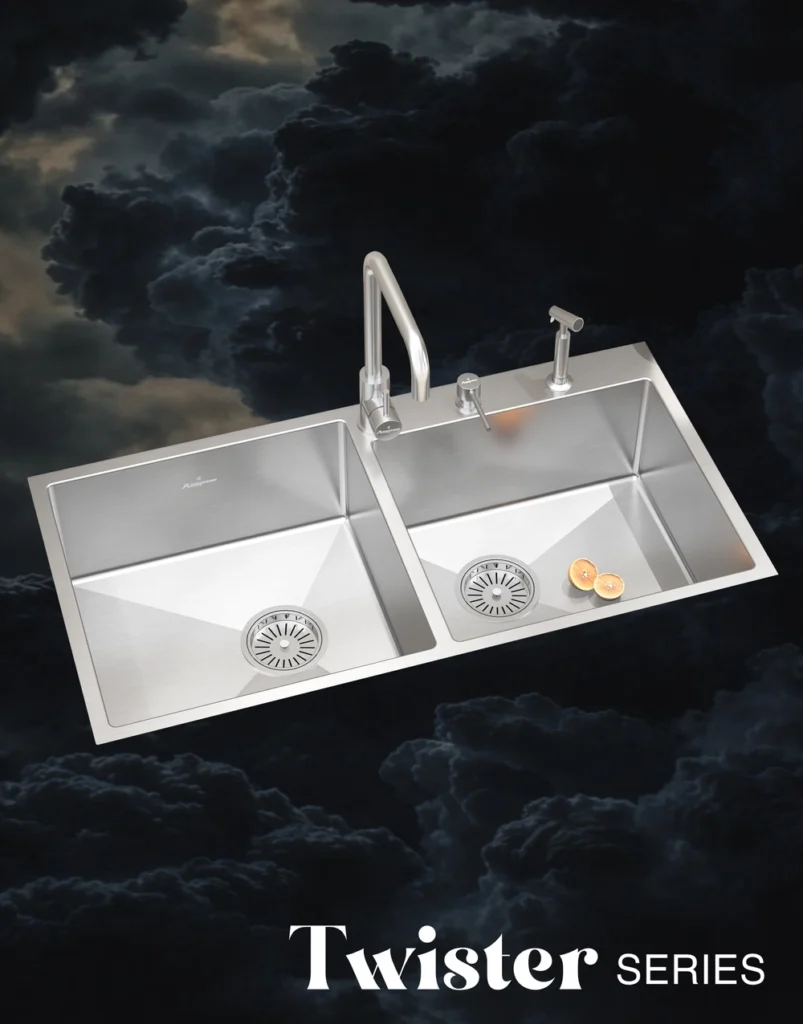 TS608DS Double Bowl Kitchen Sink (990 x 510mm / 39 x 20)
