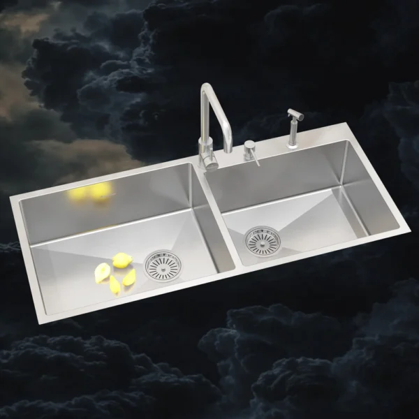TS610DS Double Bowl Kitchen Sink (1145 x 510mm / 45 x 20)