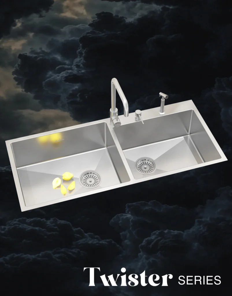 TS610DS Double Bowl Kitchen Sink (1145 x 510mm / 45 x 20)