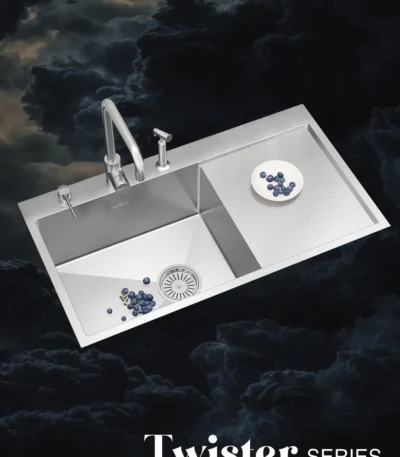 TS611DR Double Bowl Sink with Drain board (915 x 510mm / 36 x 20)